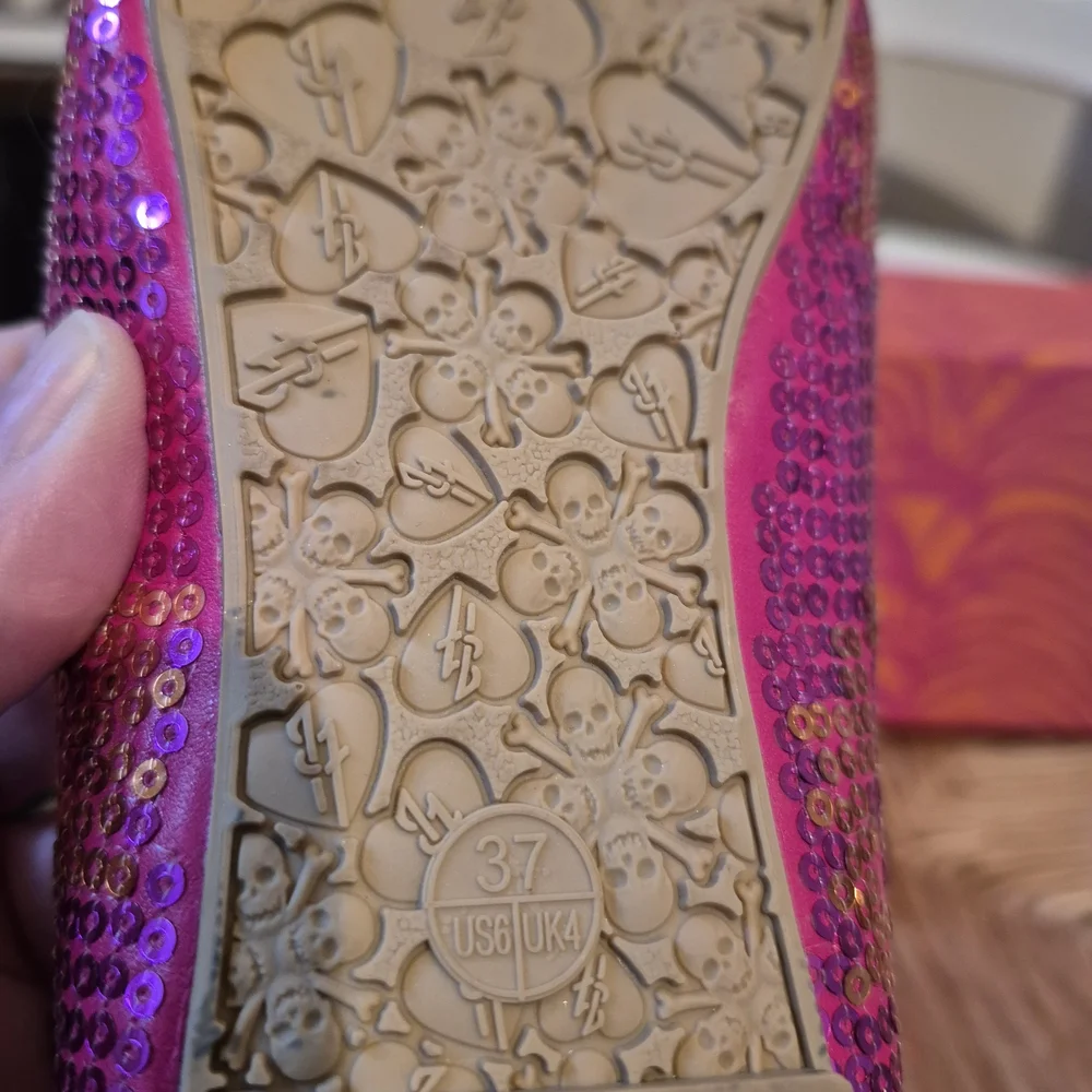 Iron Fist Fuchsia Sequin Flats - Picture 8 of 8